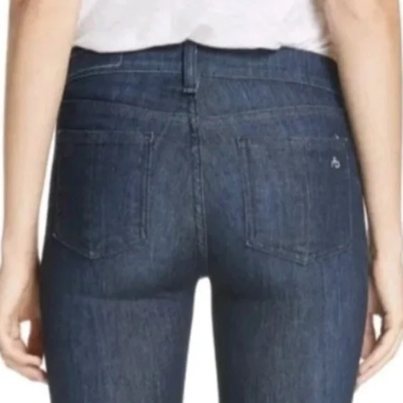 Rag & Bone Ankle Skinny Jeans In Tonal River Size 27 - Picture 4 of 15